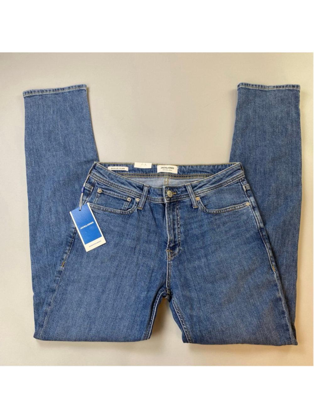 JACK & JONES Jeans Blue 30x34 Regular Clark NEW Classic Casual Heritage Stretch